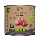 Biofood Organic 100% Rundvlees Hond/ kat -200 gram