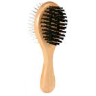 Trixie Borstel 2-zijdig Hout/Nylon haren & draadpinnen -5x17  cm 