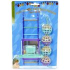 Happy Pet Bird Toy Mp Bal & Ladder & Perch - 22x10x4 cm