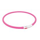 Trixie Flash Lichtring USB, Silicone XS-XL 70 cm / 10 cm  Pink
