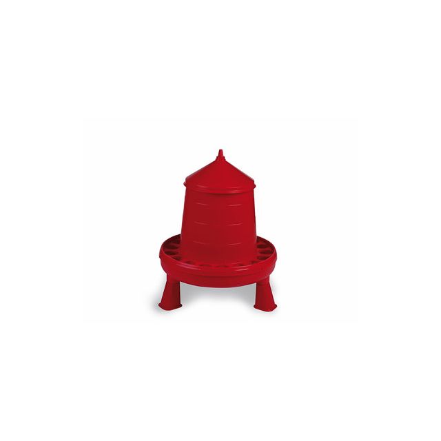 Tijssen Voersilo Plastic Rood Op Voet -4 kg 