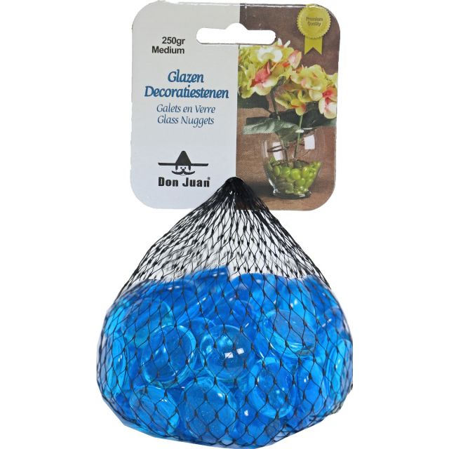 Aquarium Deco Nuggets Kristalblauw -250 gram