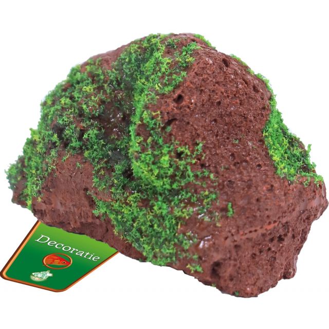 Boon Aqua Deco Ornament Polyresin Lavasteen Met Mos- 12x8x8 cm.