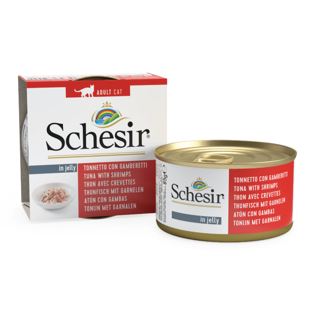 Schesir Cat Jelly Tuna & Prawns - 85 gr 