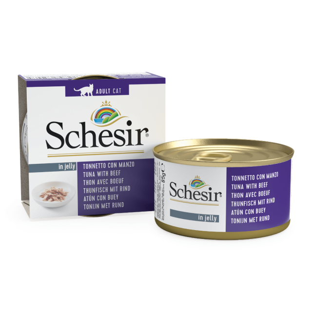 Schesir Cat Jelly Tuna & Beef - 85 gr 