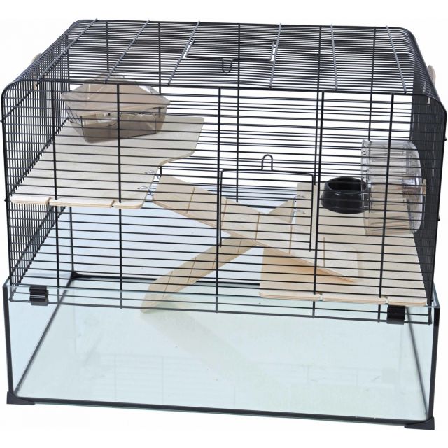 Interzoo Hamsterkooi Vision 58, zwart.