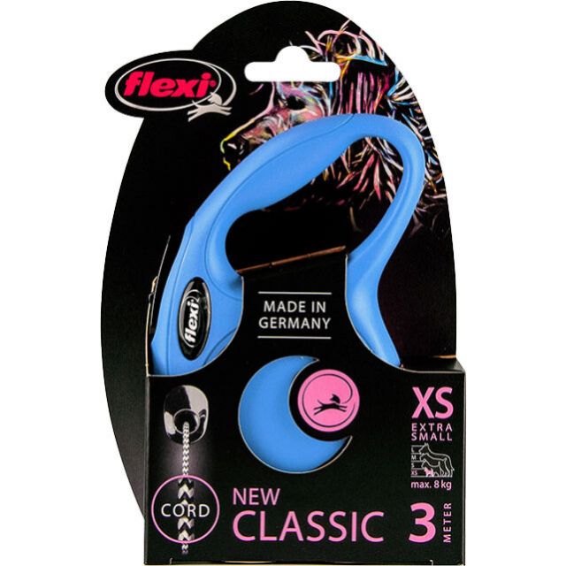Flexi Rollijn CLASSIC  Cord XS  Blauw - 3 meter