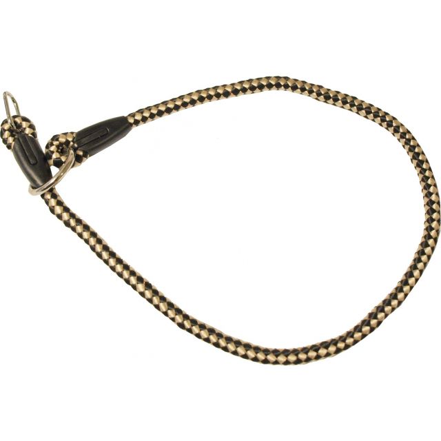 Boon Nylon Correctiehalsband Beige /Zwart- 10 mm/70 cm