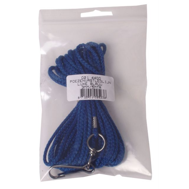 Boon Poezenvastleglijn Luxe Blauw, 3 mm/5 meter.