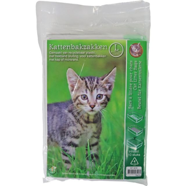 Boon kattenbakzak Wit Large -10 stuks 