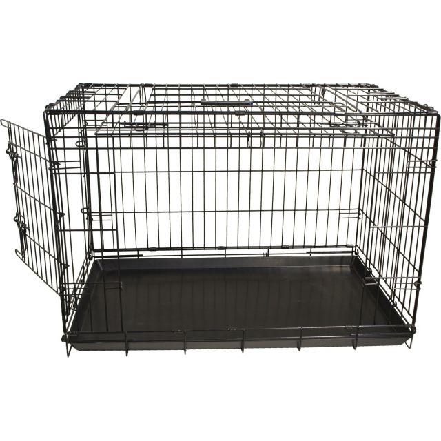 Boon Draadkooi Met Deur En Schuifdeur Zwart, 123x77x83 cm.