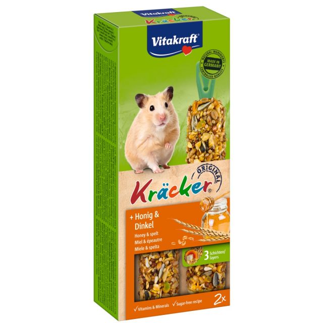 Vitakraft Hamster Kracker Honing & Spelt - 2 in 1