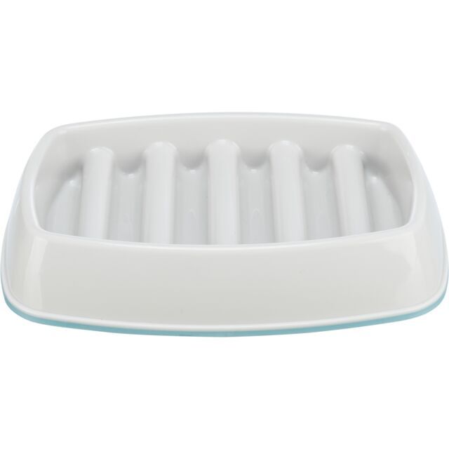 Trixie Slow Feeding Voer/ Waterbak Kunststof/ TPR 0.25 l/ 14 cm  Grijs