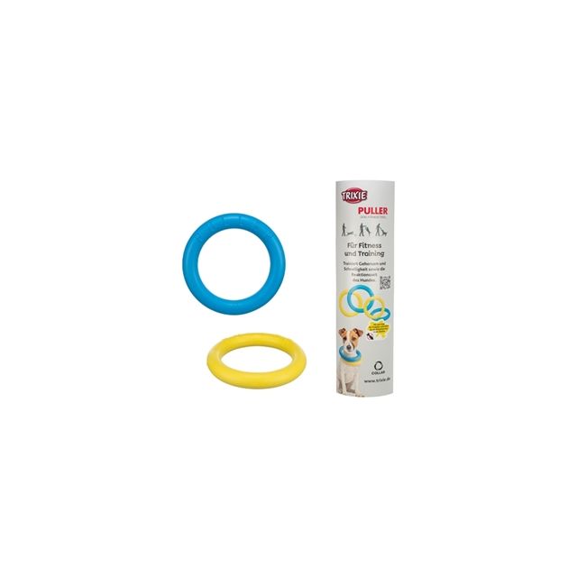 Trixie Puller Ring Blauw/Geel 2- st 28 cm, 