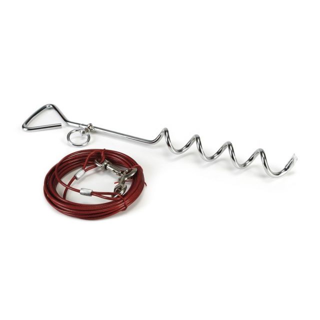 Beeztees Camping vastlegset + Lijn Rood -6 cm 