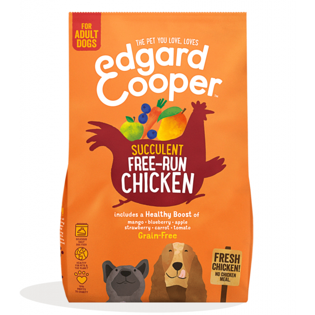 Edgard & Cooper Brokjes Verse ScharrelKip met Mango, Blauwe Bes, Appel & Wortel  - 2.5 kg 