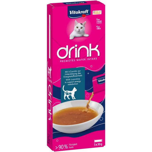 Vitakraft  Vita Drink Salmon + L Carnitine  -5x30 gram