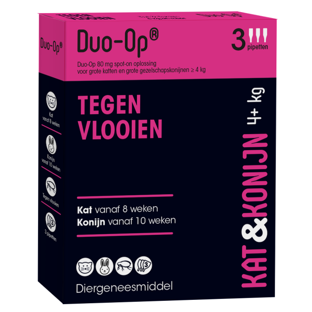 Duo Op  Kat, Konijn & Hond  vanaf 4 kg / 3 pip   