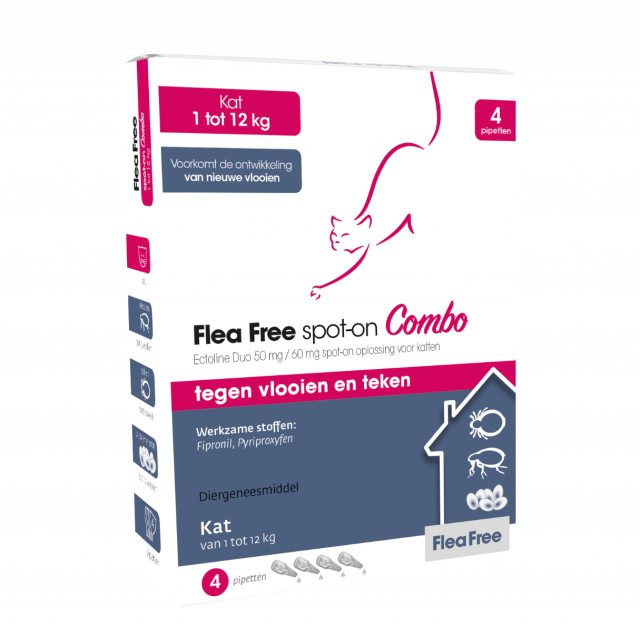 Flea Free Spot-On Combo Kat -4 pip