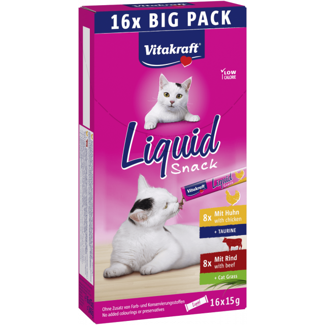 Vitakraft  Cat Liquid Snack Multi-pack -16x15 gram