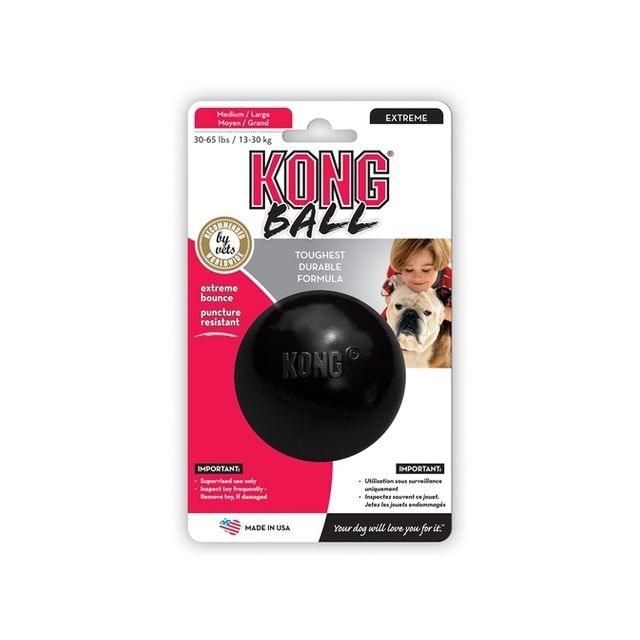 KONG X-Treme Rubber Bal Zwart - Medium