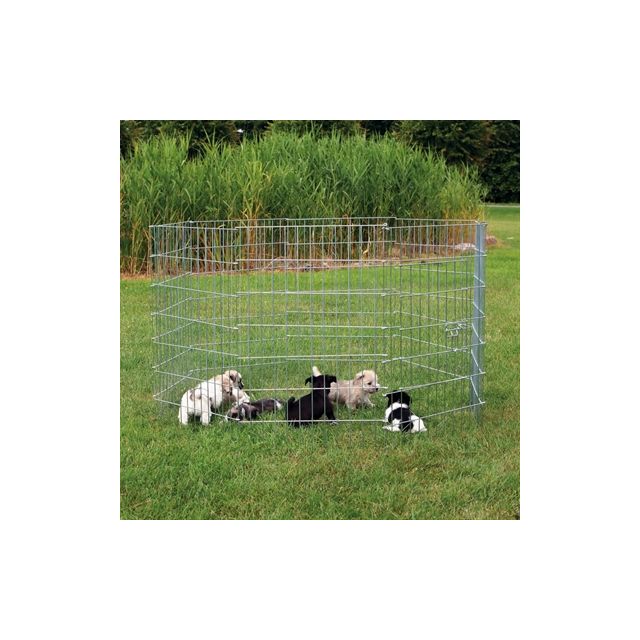 Trixie Natura Puppyren Gegalvaniseerd Metaal - 8 Panelen /Dia 154 cm 61x91 cm