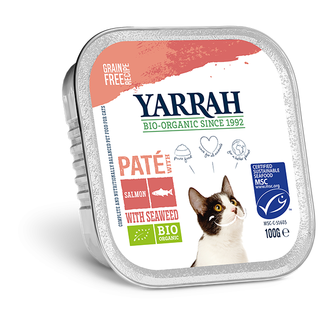 Yarrah Cat Alu Pate' Graanvrij  Zalm & Zeewier -100 gram